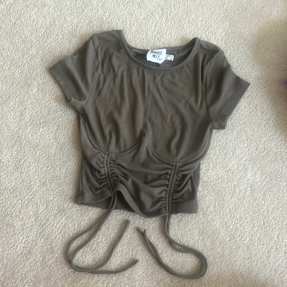 princess polly olive green shirt